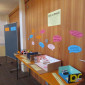Ausstellung mit Pinwand