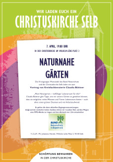 Plakat mit bunten Farben und Text 