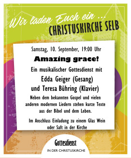 Plakat in den Farben der Christuskirche 