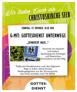 G-Mit am 19.10. um 10:30 Uhr in Hendelhammer