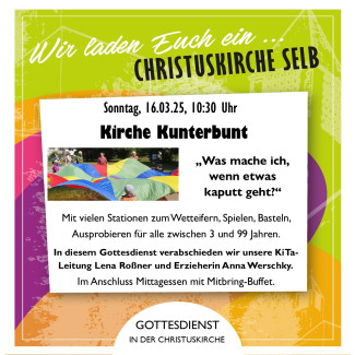 Kirche Kunterbunt am 16.3.