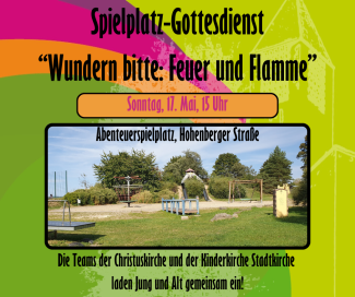 Spielplatz-Gottesdienst am 17. Mai 15 Uhr