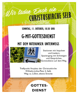 Veranstaltungsplakat mit den Farben der Christuskirche und den Infos aus dem Text 