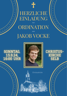 Einladung zur Ordination am 15.9.