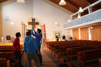 Aufnahmeteam in der Christuskirche