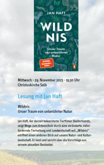 Plakat mit Uhrzeit 19:30 