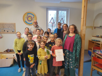 Kathrin Schobert mit Kinder, Andreas Eule, Regina Kastner und Sandra Herold