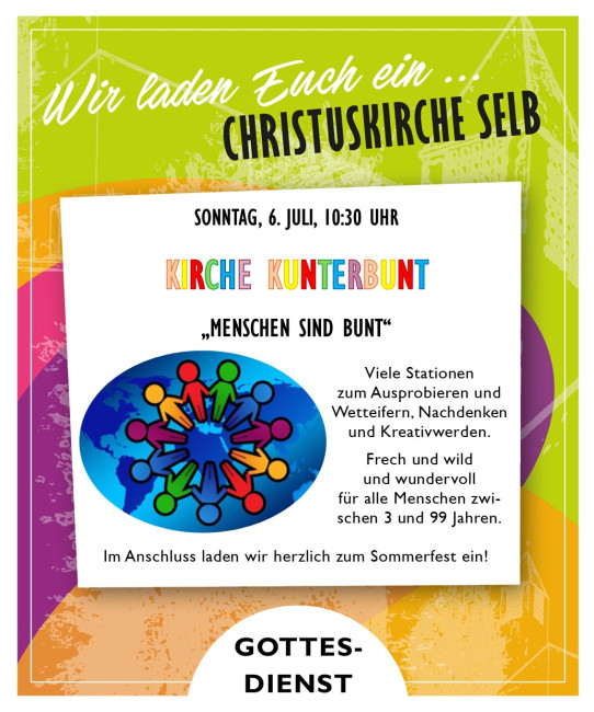 Kirche Kunterbunt am 6.7.
