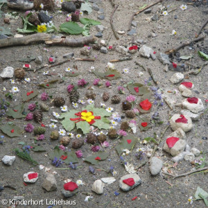 Mandala aus Naturmaterialien